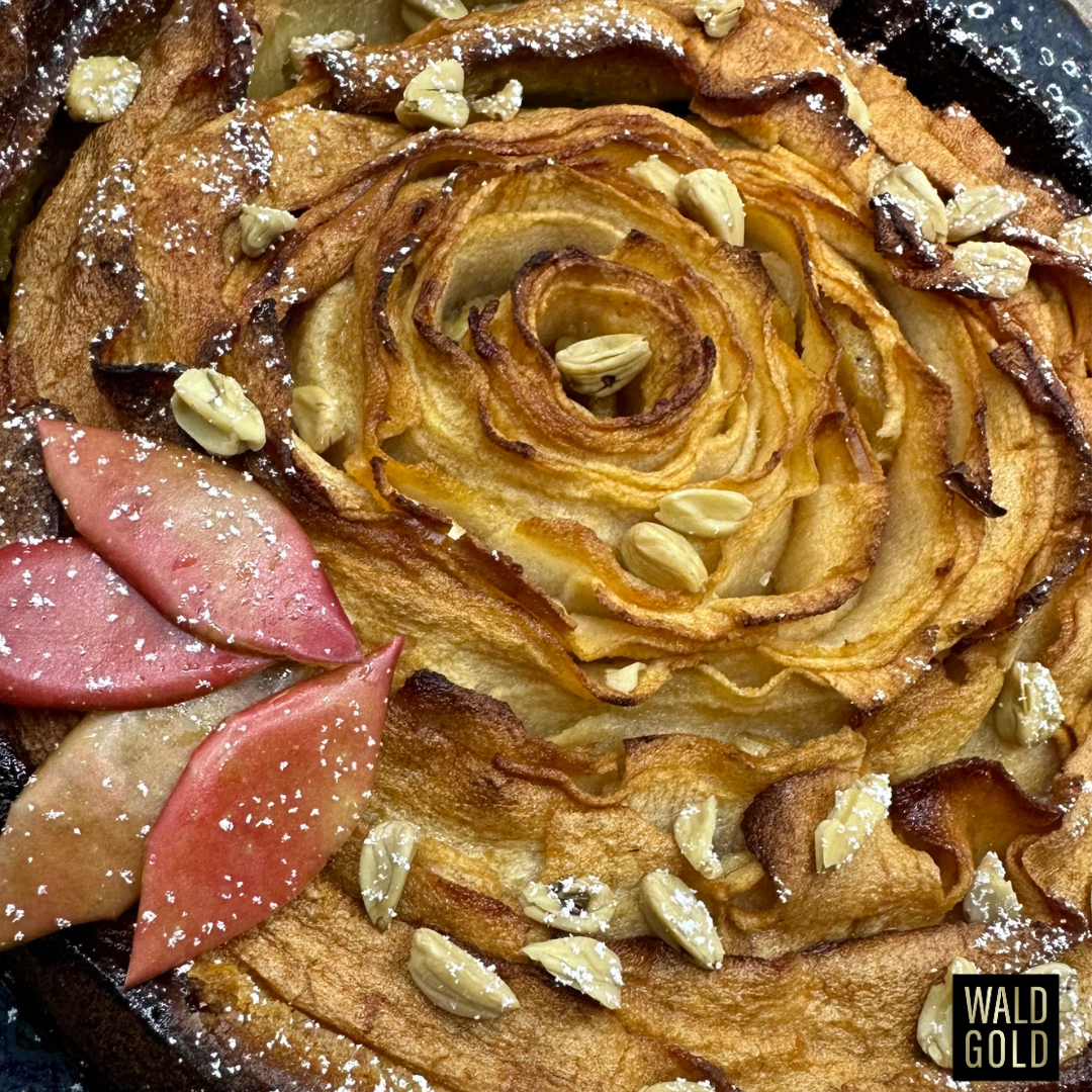 Französischer Apfelkuchen mit Bucheckern und Birkenzucker