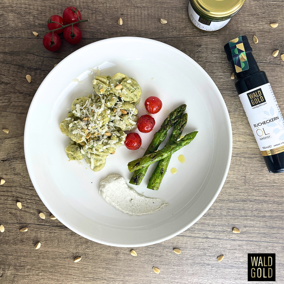 Bärlauch Gnocchi mit Spargel