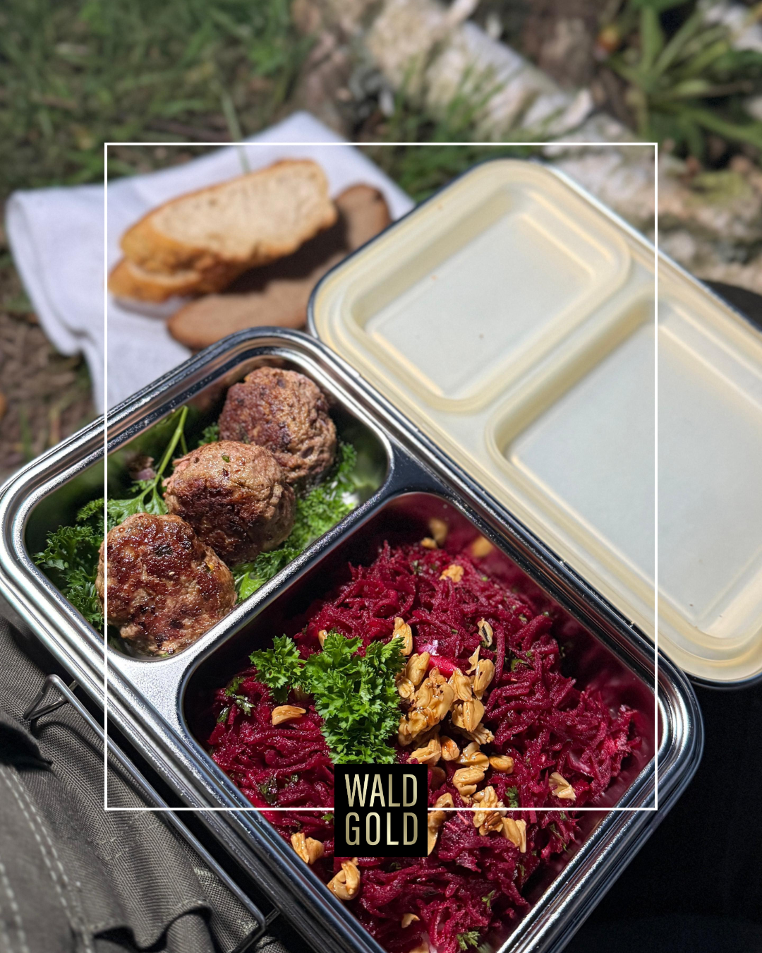 Waldproviant: Wilde Frikadellen mit Roter Beete