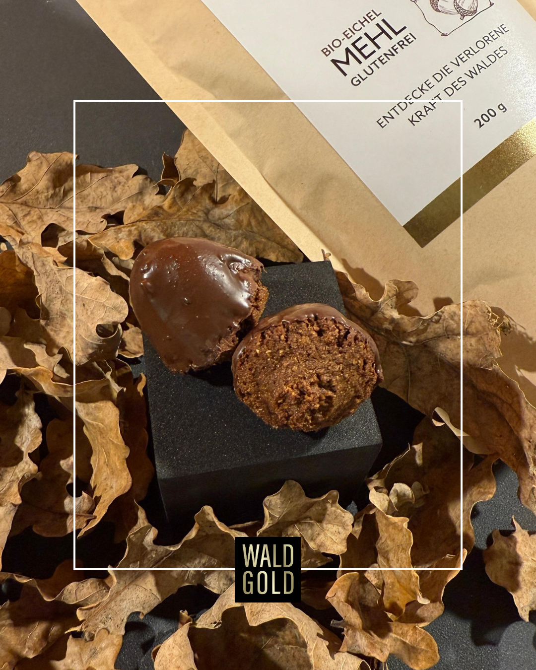 Mit Bucheckern gefüllte Eichelplätzchen