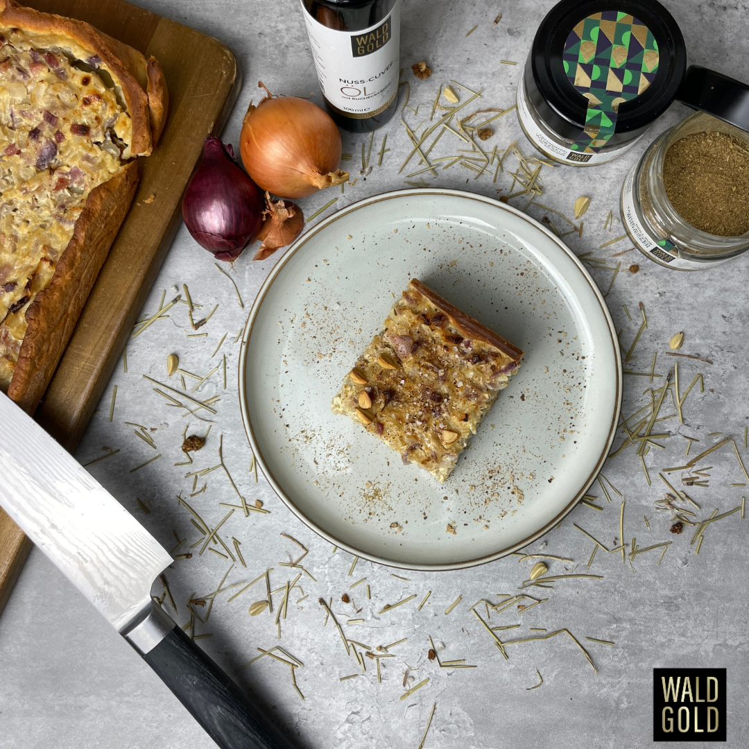 Zwiebelkuchen mit Bucheckern